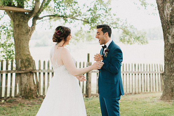 Romantic jewel tone fall wedding in Indiana