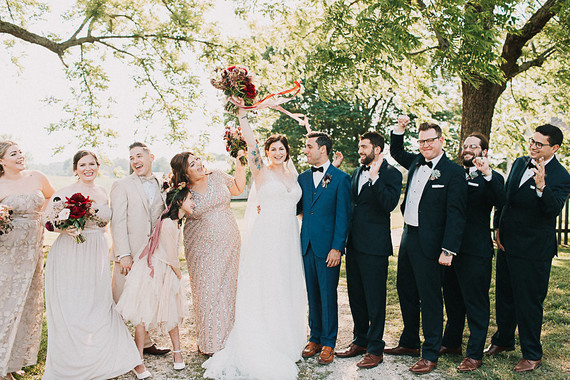 Romantic jewel tone fall wedding in Indiana