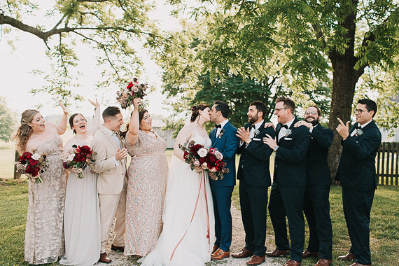 Romantic jewel tone fall wedding in Indiana