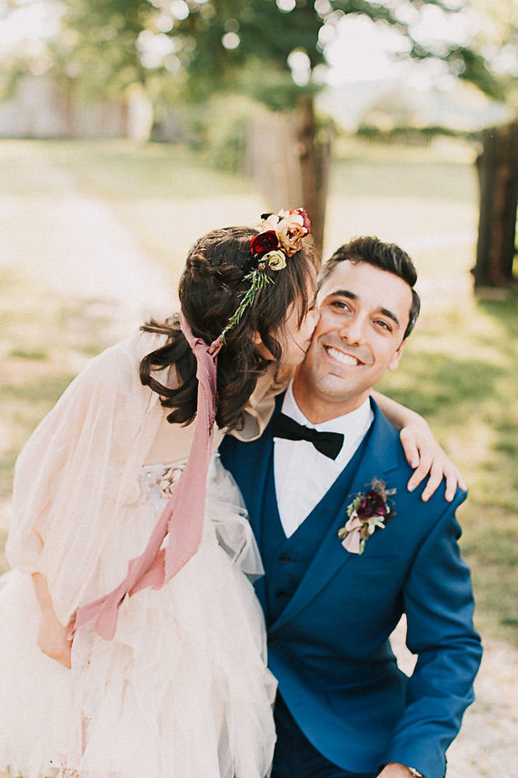 Romantic jewel tone fall wedding in Indiana