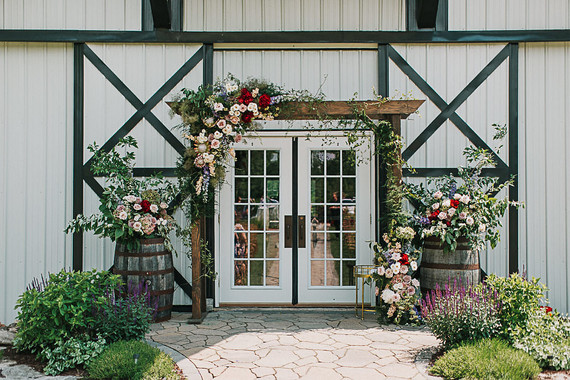 Romantic jewel tone fall wedding in Indiana