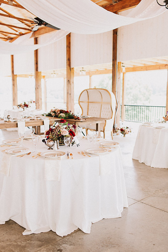 Romantic jewel tone fall wedding in Indiana