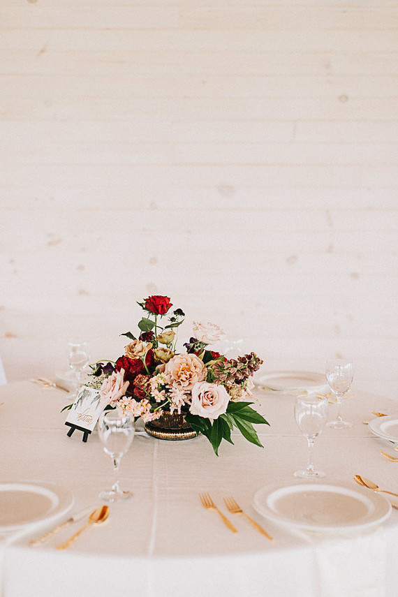 Romantic jewel tone fall wedding in Indiana
