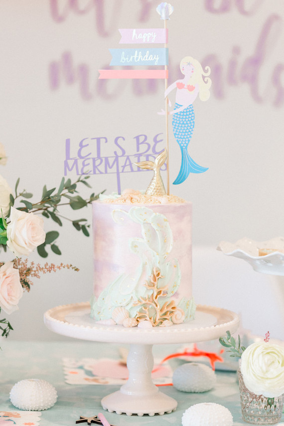 Pastel mermaid birthday party