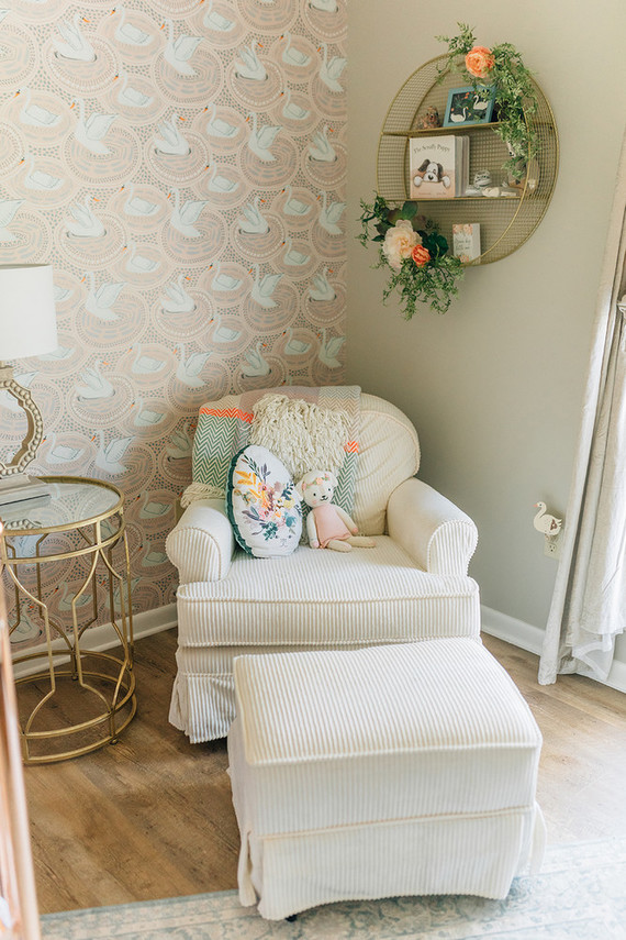 Vintage modern girl's nursery