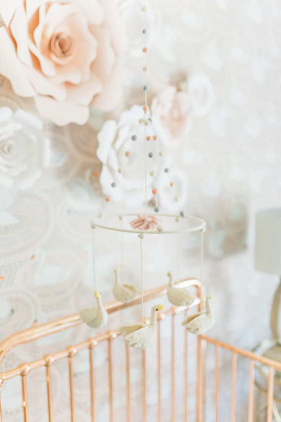 Vintage modern girl's nursery