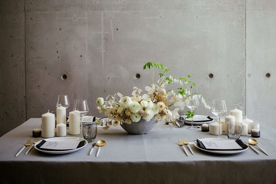 Modern french tropical wedding ideas with dried flowers