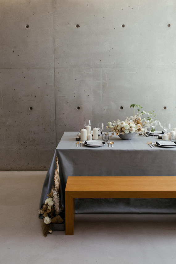 Modern french tropical wedding ideas with dried flowers