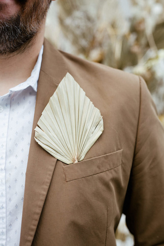 Modern french tropical wedding ideas with dried flowers