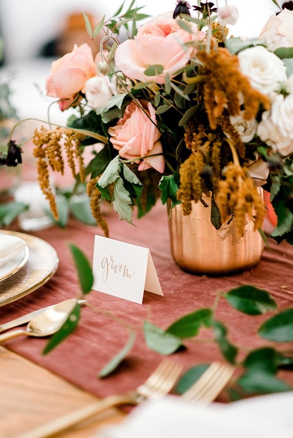 Gorgeous fine art fall wedding at the White Sparrow Barn in Dallas Inspiration