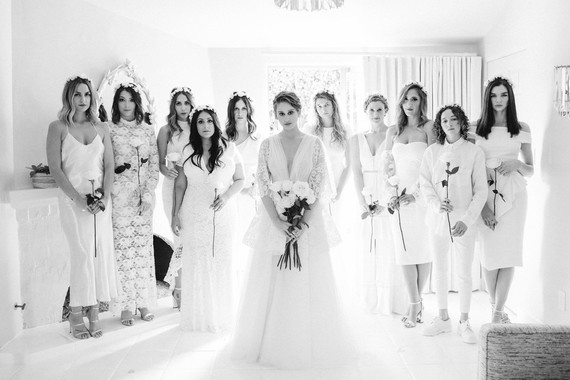 White bridesmaid dresses Inspiration