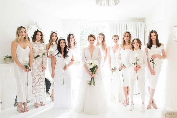White bridesmaid dresses Inspiration