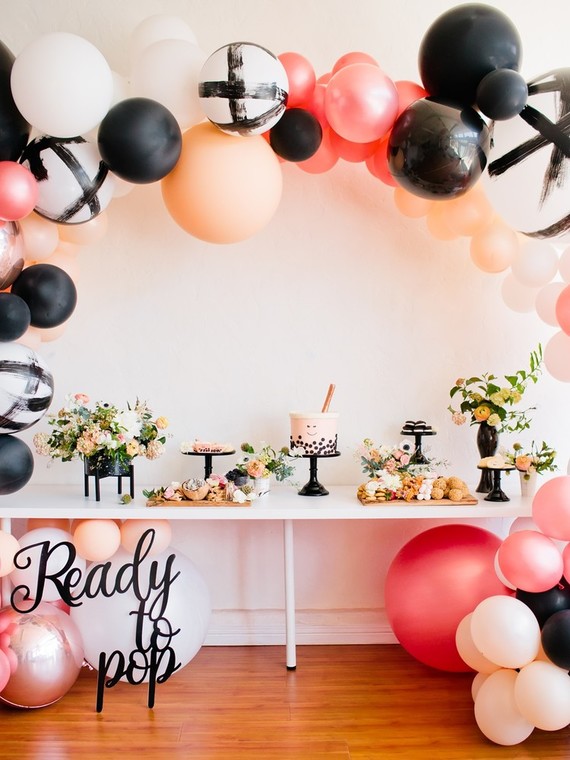 Boba tea themed baby shower