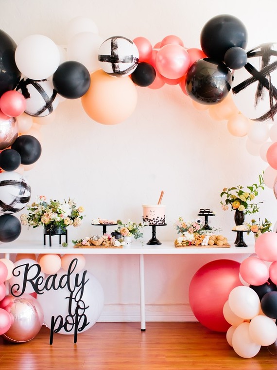 Boba tea themed baby shower Inspiration
