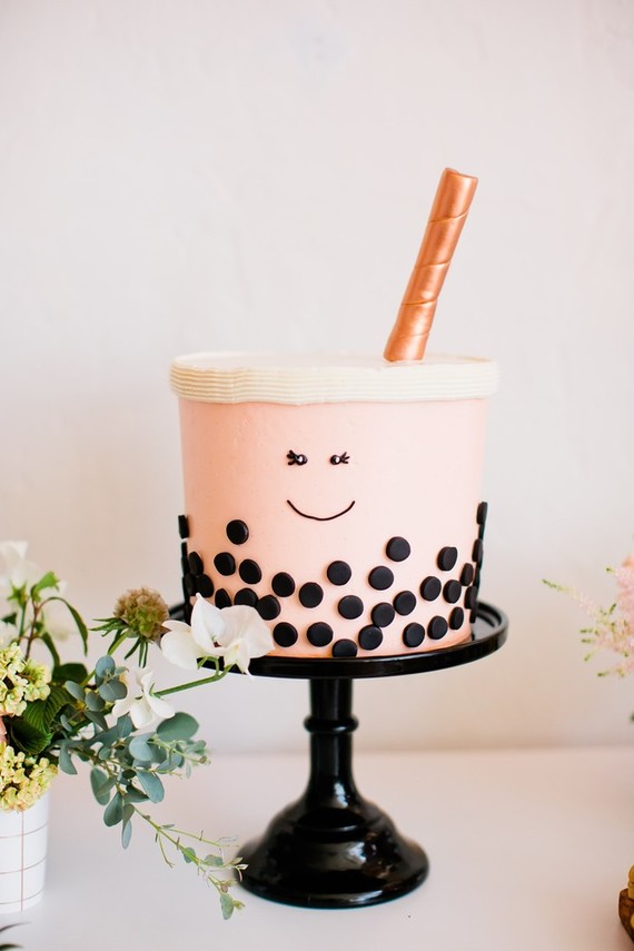 Boba tea themed baby shower Inspiration