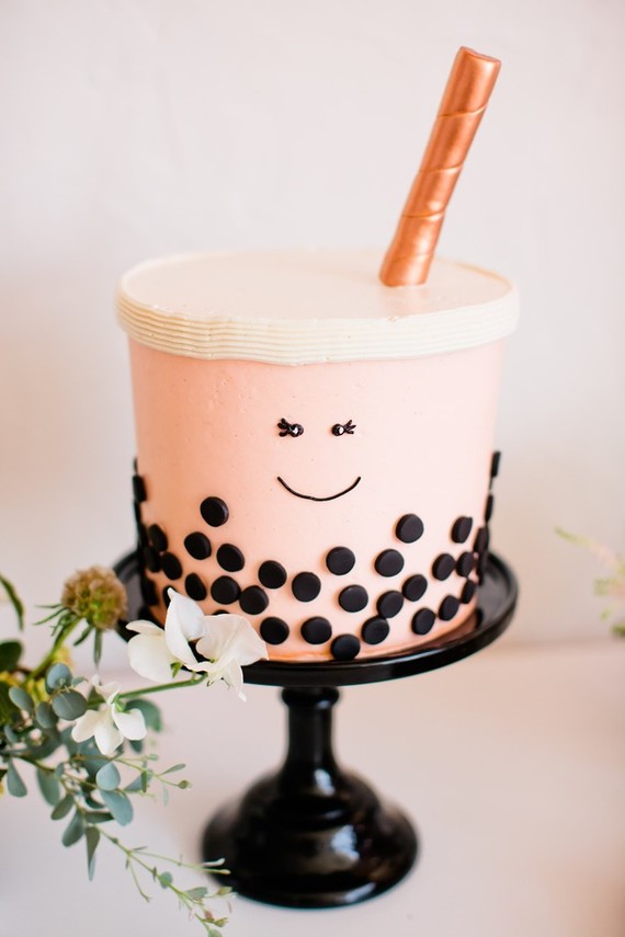 Boba tea themed baby shower