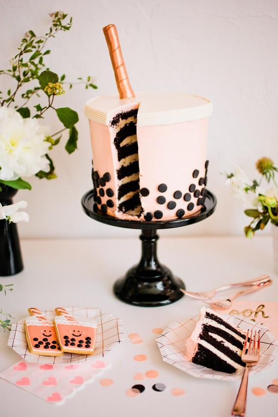 Boba tea themed baby shower Inspiration