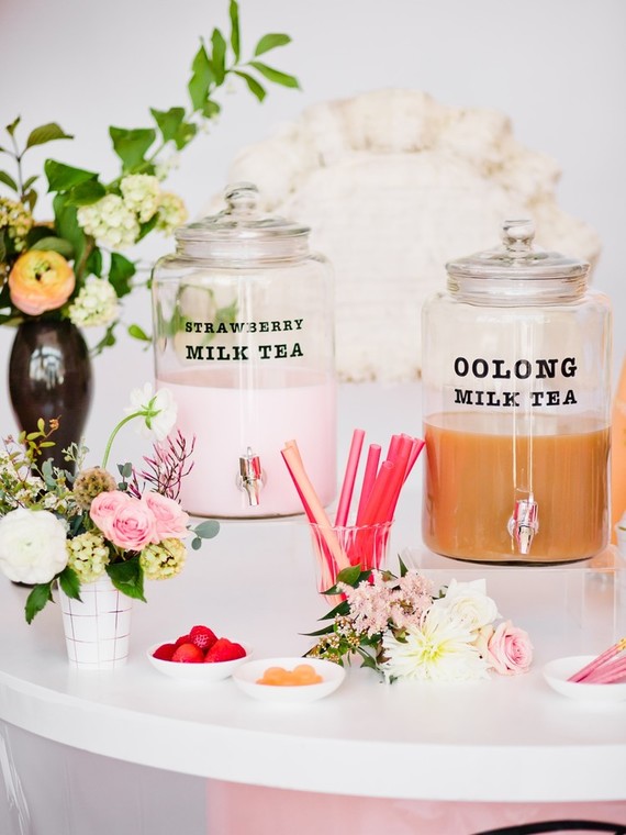Boba tea themed baby shower Inspiration