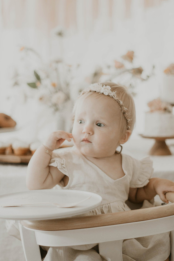 Blushy baby girl's 1st birthday from Kelli Murray