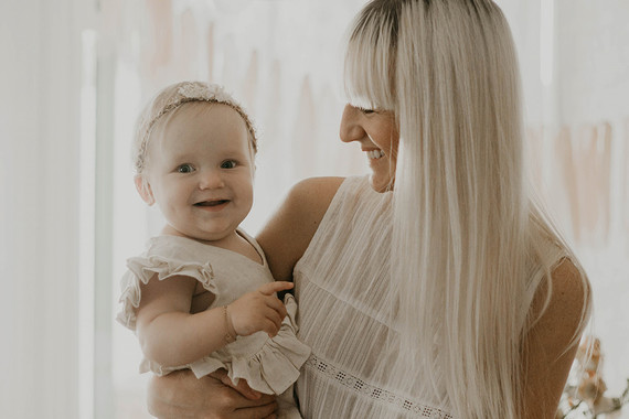 Blushy baby girl's 1st birthday from Kelli Murray