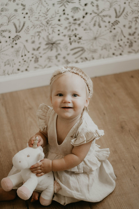 Blushy baby girl's 1st birthday from Kelli Murray