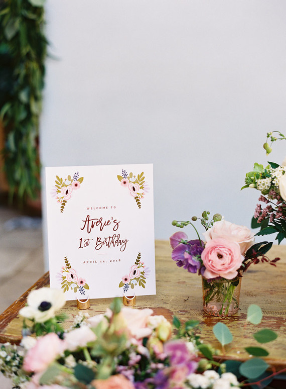 Flower market 1st birthday party