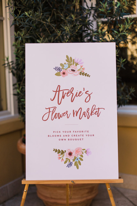 Flower market 1st birthday party Inspiration
