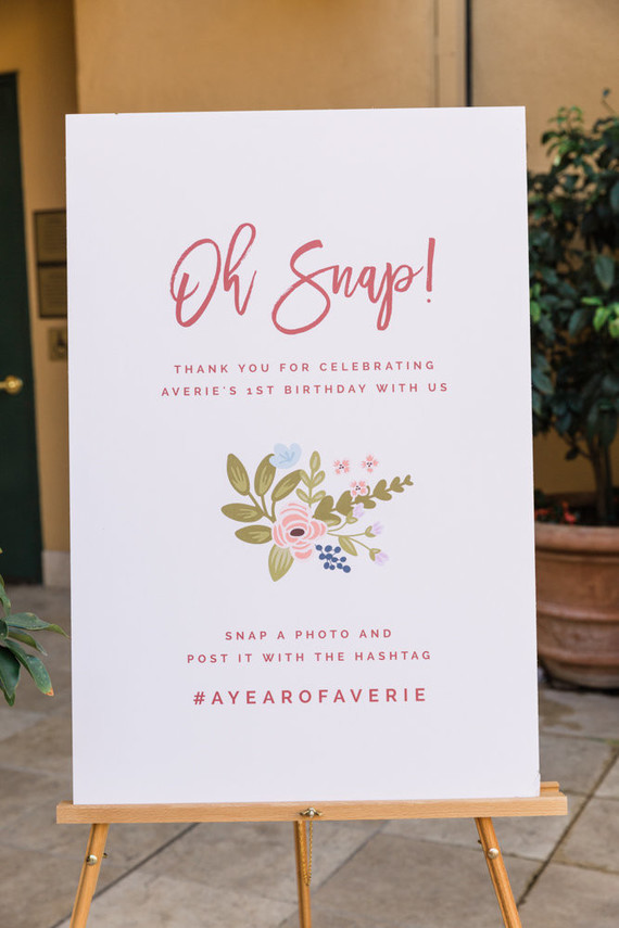 Flower market 1st birthday party