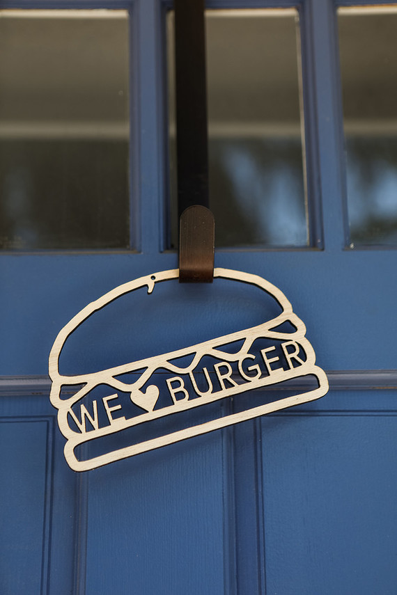 Burger themed baby shower for 