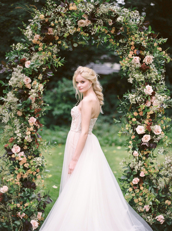 Autumnal Danish Hygge inspired wedding editorial with a gorgeous floral installation