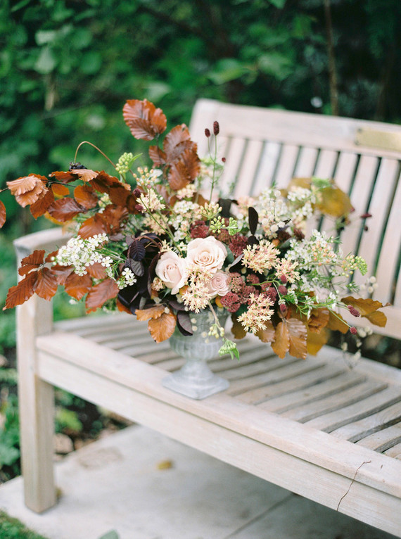 Autumnal Danish Hygge inspired wedding editorial with a gorgeous floral installation