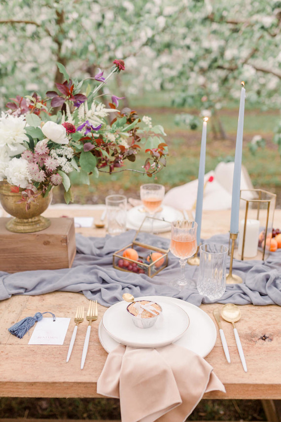 Apple orchard wedding inspiration in Mont Saint Hilaire, Quebec