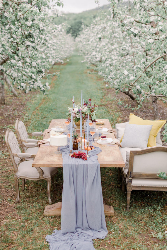 Apple orchard wedding inspiration in Mont Saint Hilaire, Quebec