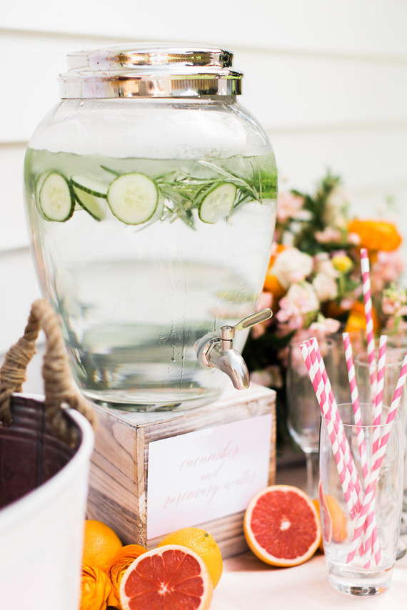 Floral feminine backyard baby shower