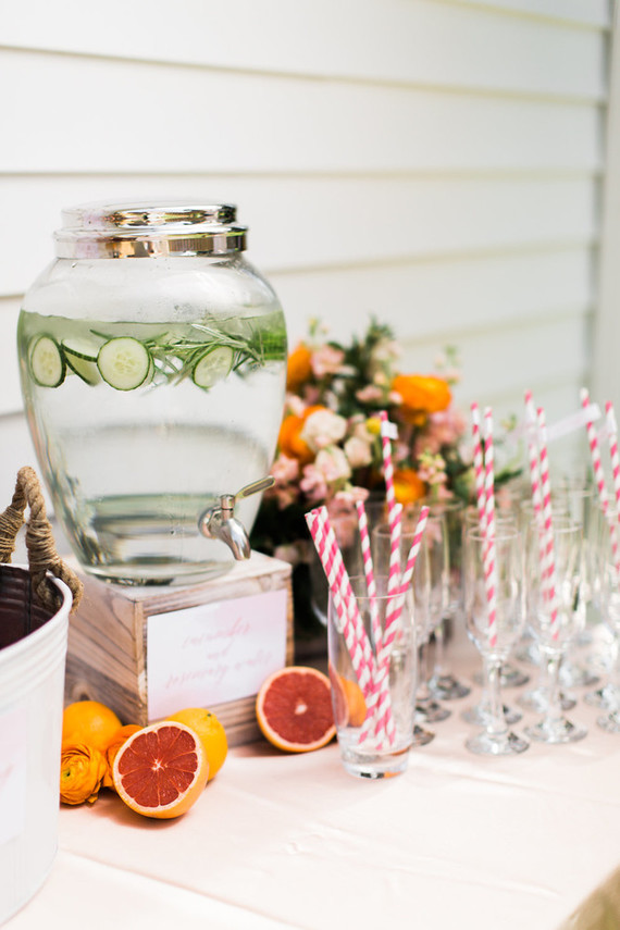 Floral feminine backyard baby shower