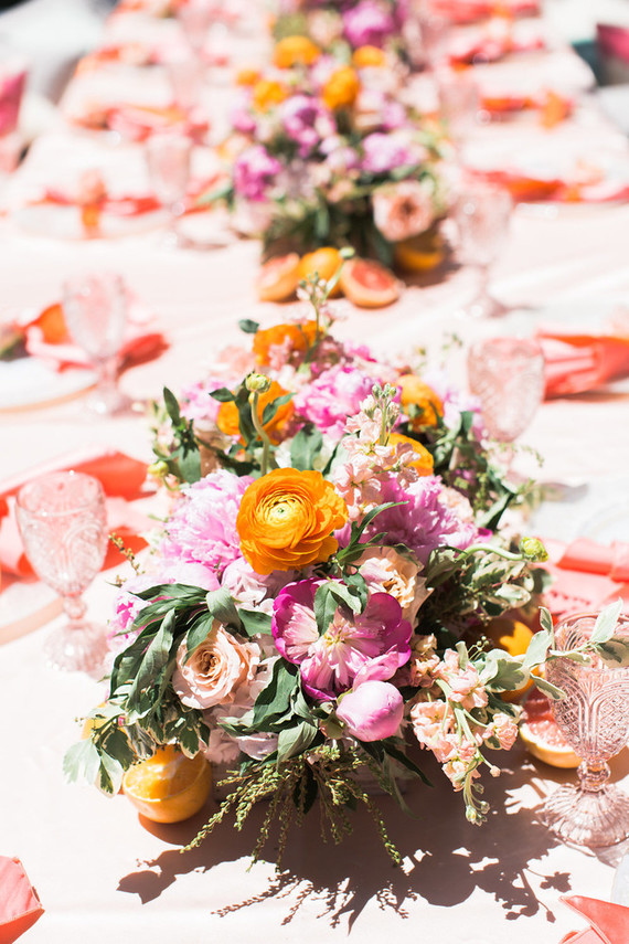 Floral feminine backyard baby shower