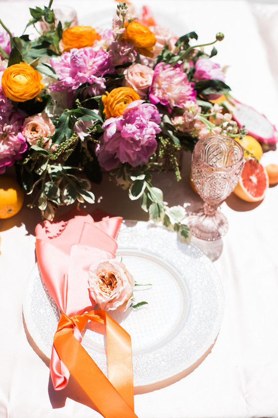 Floral feminine backyard baby shower