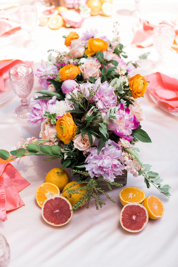 Floral feminine backyard baby shower