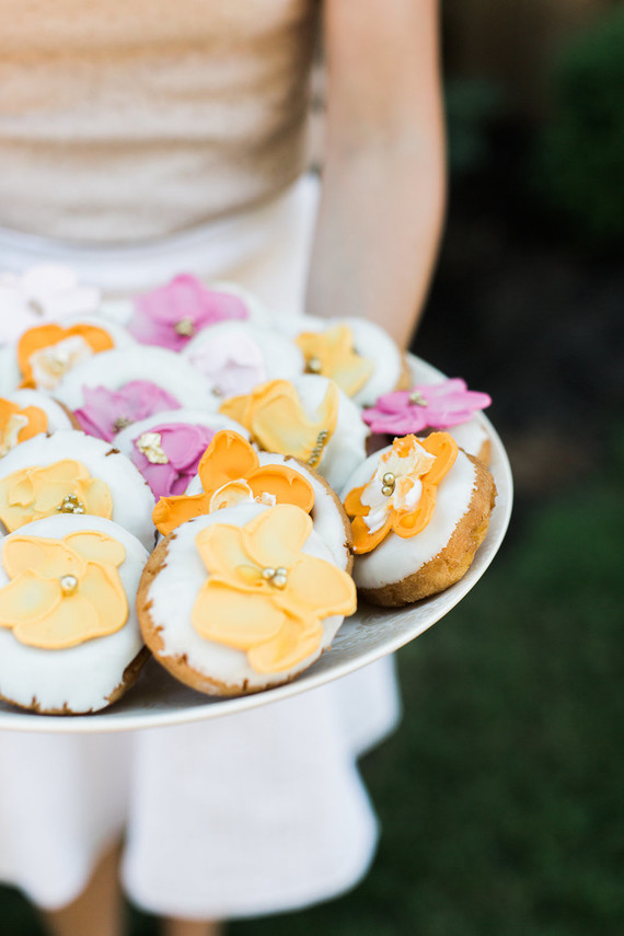 Floral feminine backyard baby shower