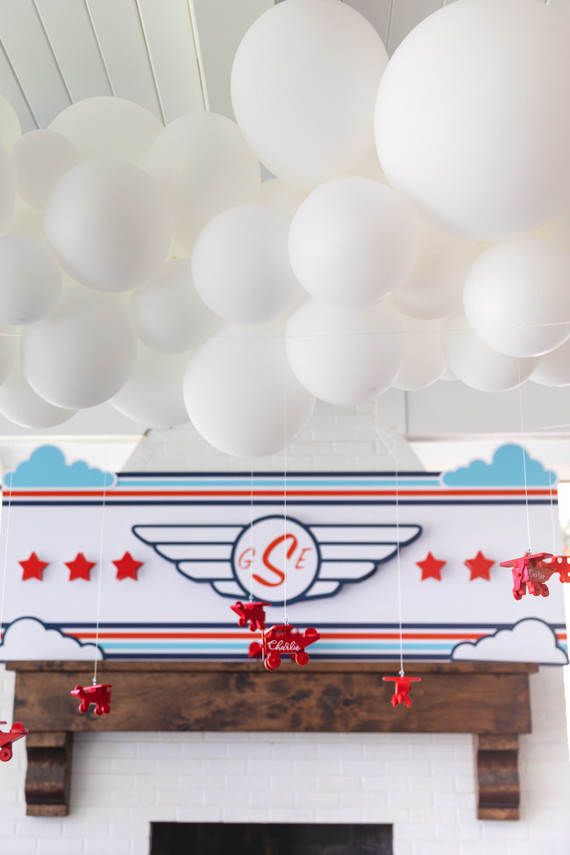 Airplane themed boy's birthday party