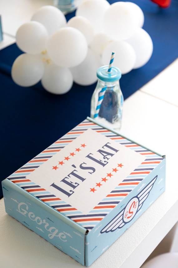 Airplane themed boy's birthday party