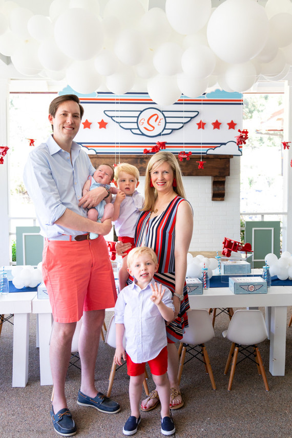 Airplane themed boy's birthday party