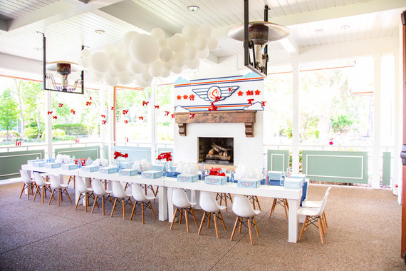 Airplane themed boy's birthday party