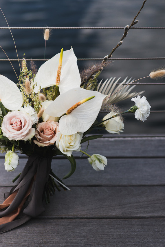 Modern minimal Icelandic wedding editorial at The Lake House