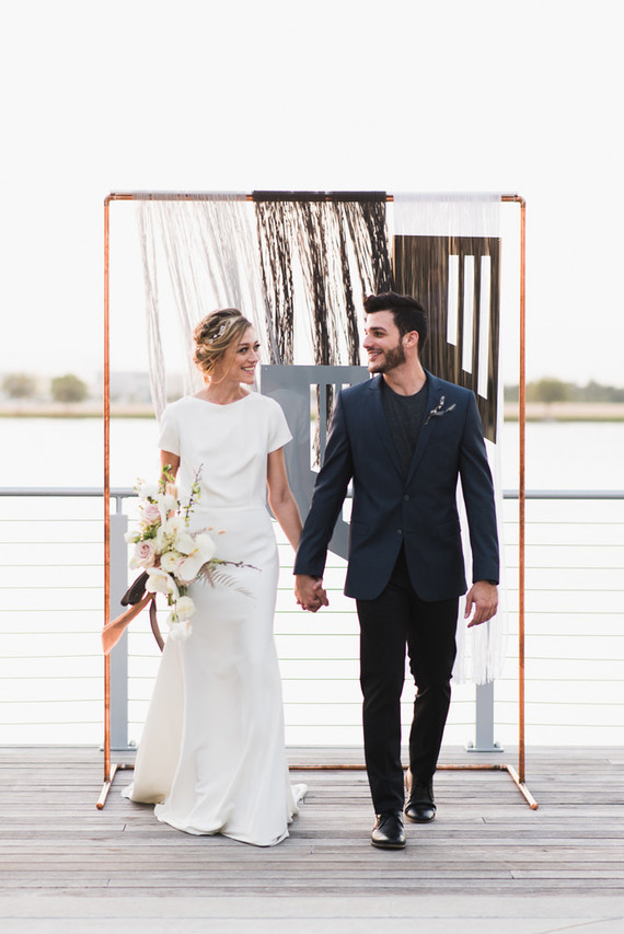 Modern minimal Icelandic wedding editorial at The Lake House