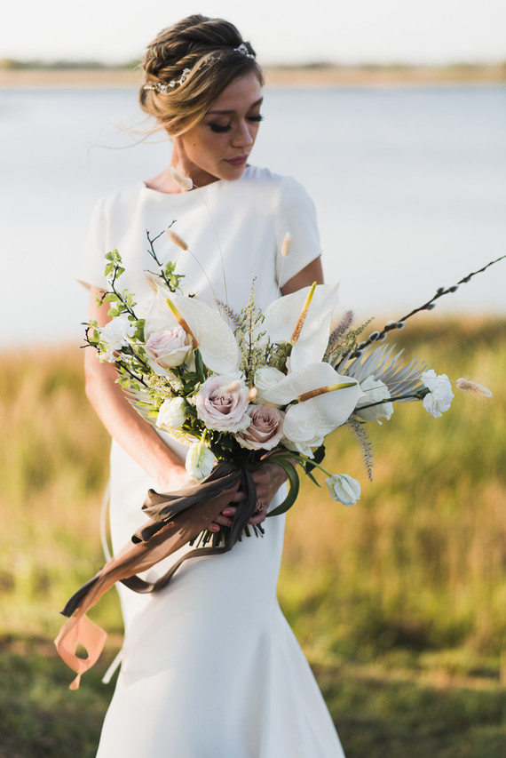 Modern minimal Icelandic wedding editorial at The Lake House