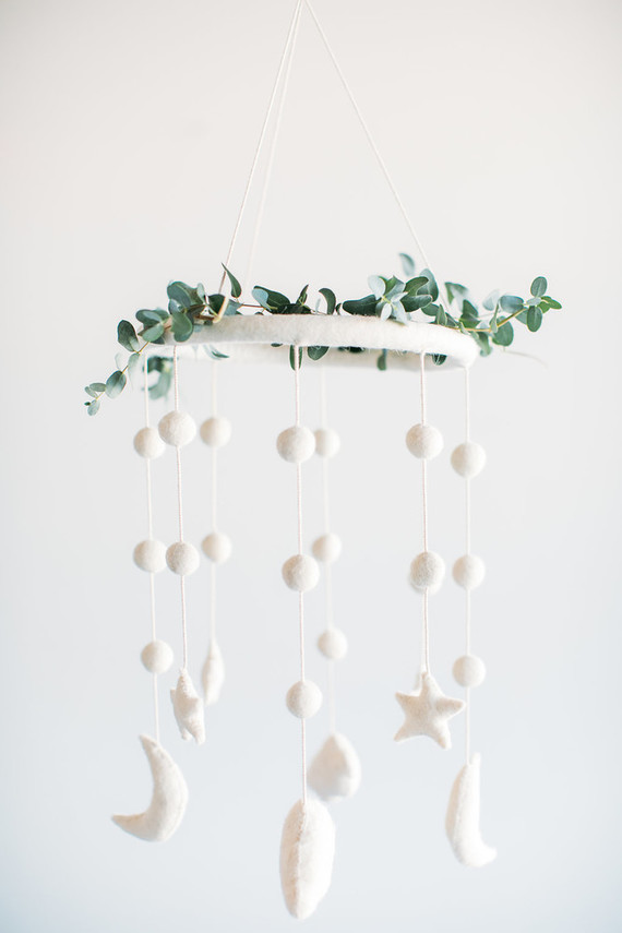 White nursery mobile