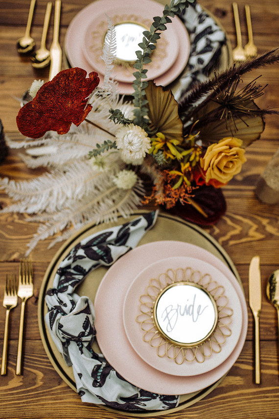 Bohemian butterfly-inspired fall wedding ideas in Sedona Inspiration