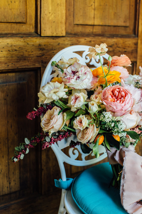 Colorful bridal bouquet