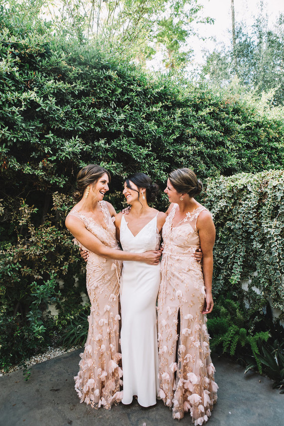Blush bridesmaids dress